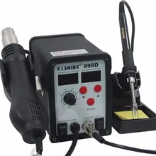 SAIKE 898D 2 в 1 паяльная станция горячего воздуха пистолет+ сварочный Утюг 220 в 110 В SAIKE898D пистолет горячего воздуха+ паяльник