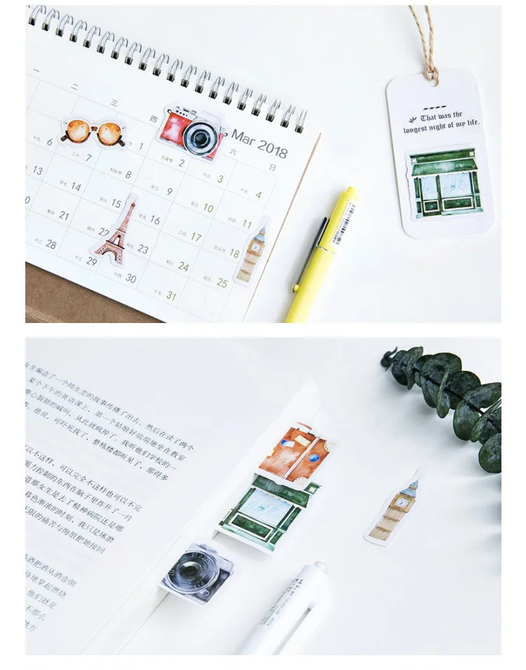 Декоративные наклейки для путешествий от одного человека, самоклеящиеся наклейки, декоративные наклейки для дневника, канцелярские наклейки, детский подарок