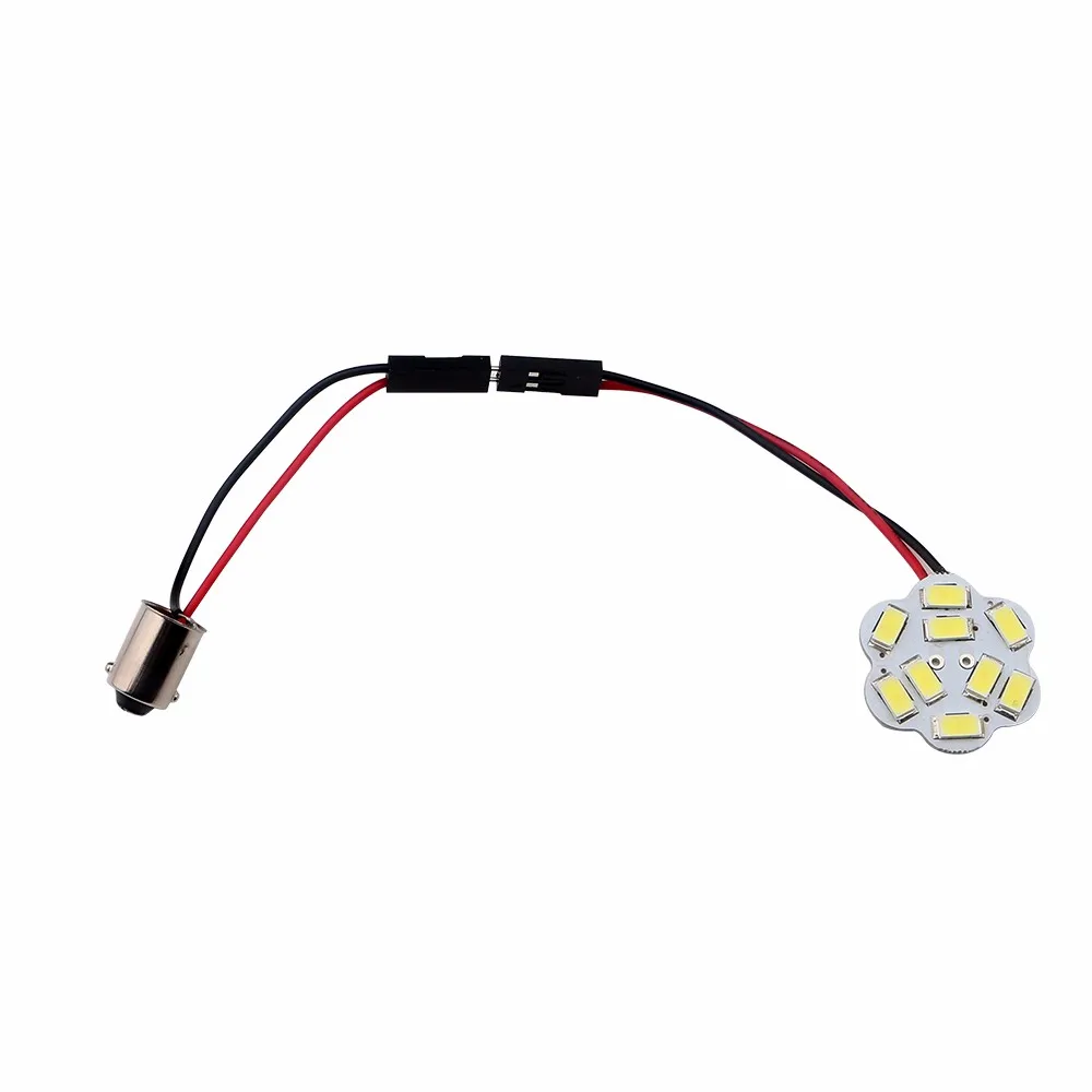 50 шт. белый 5730 светодиодный 9 SMD 9 светодиодный круглая Светодиодная панель T10 Festoon Dome светодиодный внешний номерной знак авто лампы 270lm 8000 K