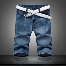 Новые модные мужские короткие джинсы хлопковые летние Стильные шорты тонкие дышащие джинсовые шорты мужские модные эластичные джинсы/размер 28-36