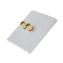 Аудио панельные Клеммы 2 привязки пост левый и правый каналы динамик разъем настенная розетка Банан Джек 10166