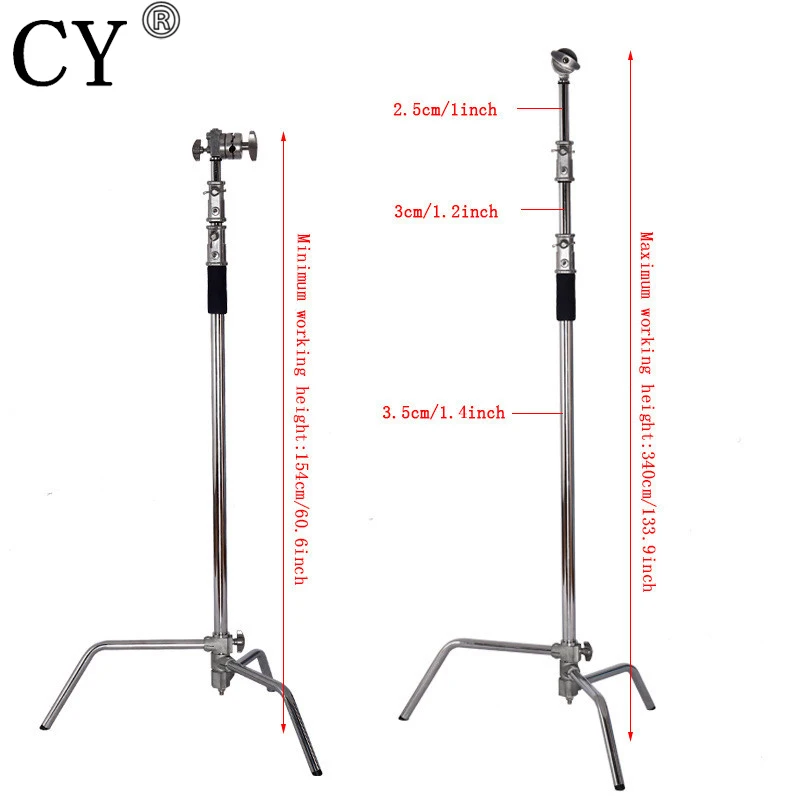 

3.3M/40 inch C-Stands Magic Arm New Large Size Light Stand Professional Light Stands Steel Photography tripod