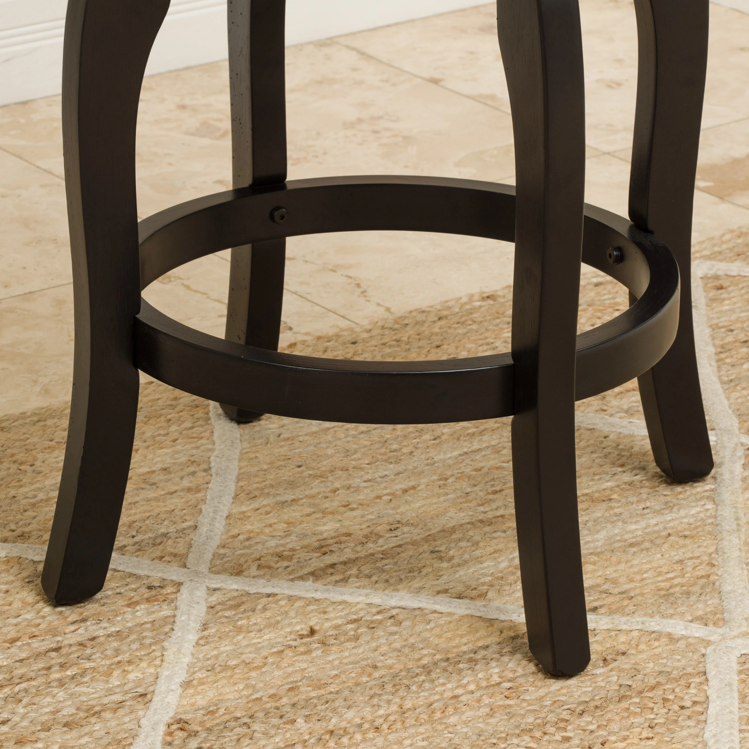 Cody 25-Inch Armed Espresso Leather Swivel Counter Stool (3)