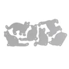 Gowing 6Pcs/set Cute Cat Stitched Metal Cutting Dies Stencil Scrapbook Album Embossing For diy Card Making Handcrafts ► Photo 3/6