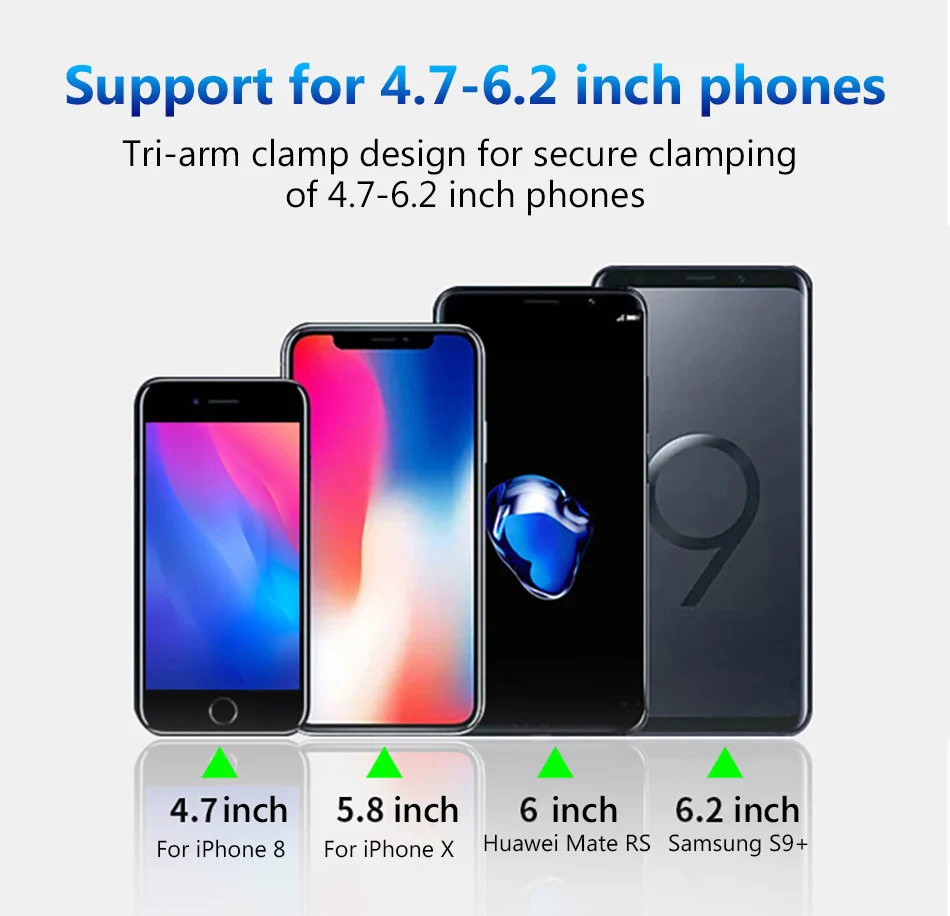 !ACCEZZ 2 in 1 510W Fast Car Wireless Charger For iPhone 8 X XS Xiaomi 7 8 Samsung S8 Phone Wireless Charging Auto Stand Holder (10)