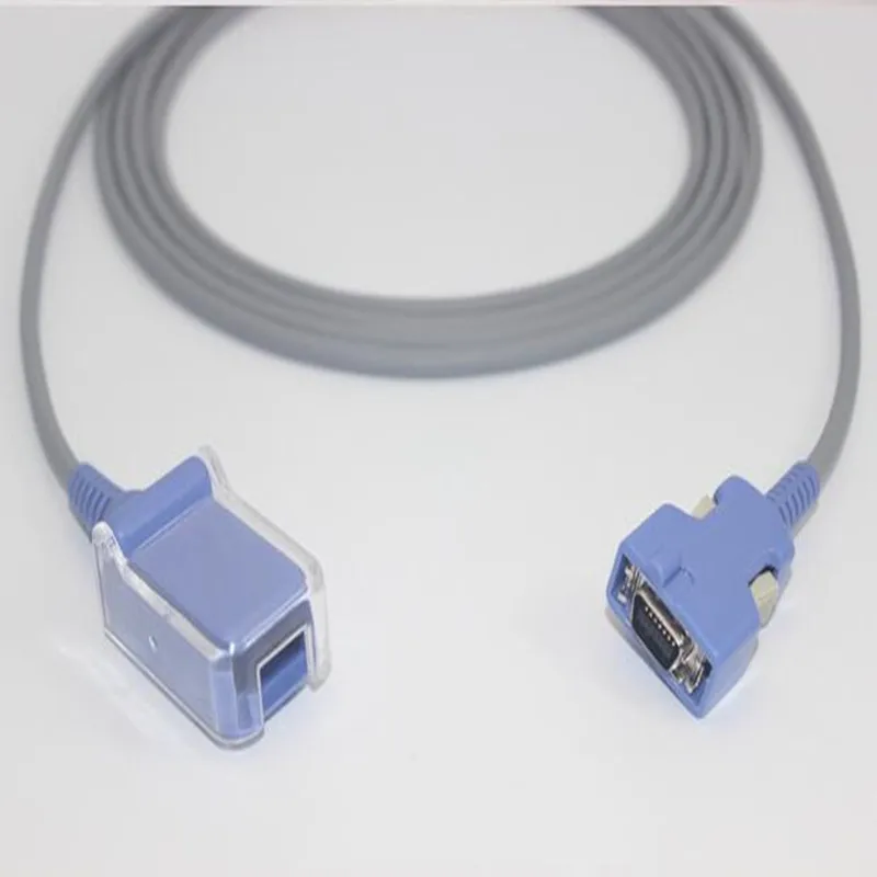 Совместимость для Nellcor DOC-10 AMP 14 иголок для DB9 Pin Spo2 Удлинительный кабель TPU 2,4 м медицинский адаптер кабелей и проводов
