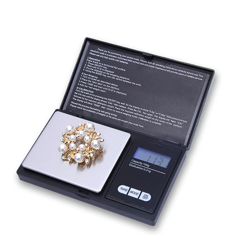 

Precision LCD Digital Scales Powder Grain Jewelry Scale 3 Weighing Modes 0.01g 0.1g Mini Electronic Scales 100-1000g Tool