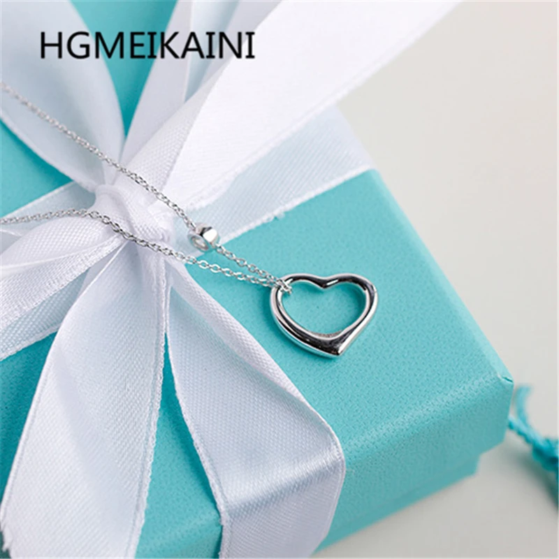 

Tiff925 silver necklace original authentic love Europe and the United States the new inlay zircon necklace women jewelry gifts