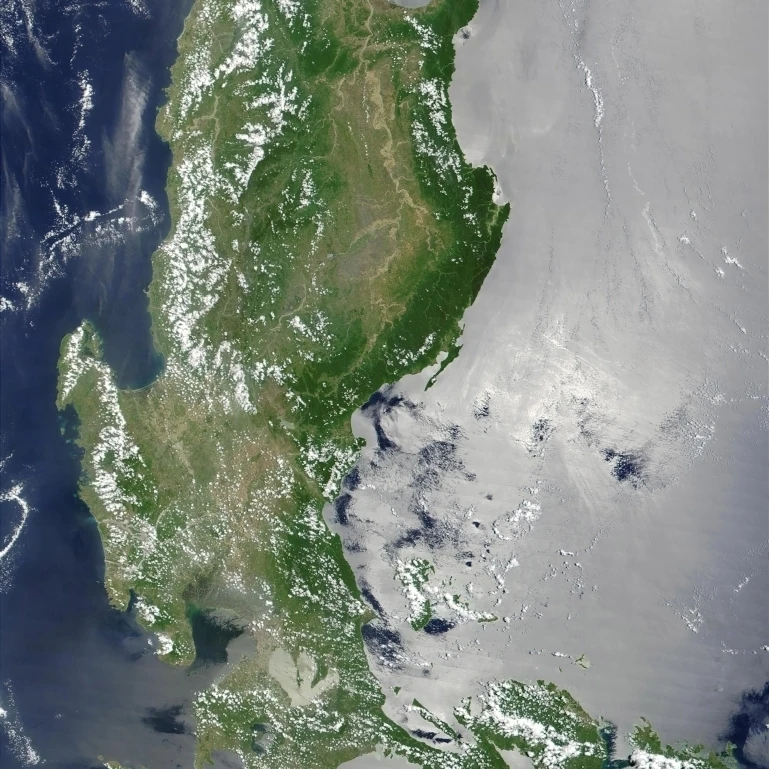 Satellite image of the northern Philippines Poster Print (12 x 16)