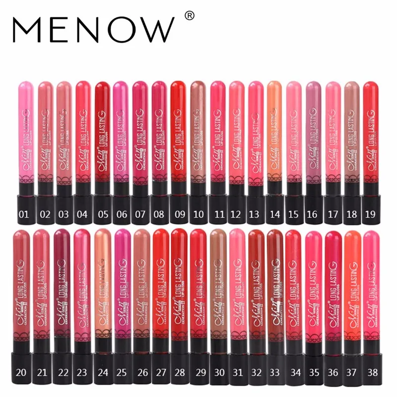 

Menow Makeup Set 38 Pcs Lip Gloss +1Pc Remover Cream 38 Colors Long-Lasting Moisturizing Liquid Makeup Lipstick