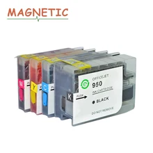 4x Магнитная совместимый многоразового полный чернила для HP 950 951 для HP Officejet Pro 8100/8600/251dw/ 276dw/8630/8650/8615/8625 принтера