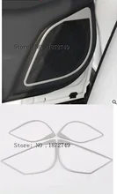 Car Styling 4PCS Stainless Steel Matte font b Interior b font Car Door Speaker Cover Trim