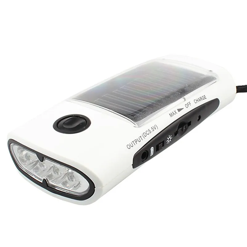 

Outdoor Home portable FM radio LED light glare flashlight solar power Power Bank generation mobile phone charger Builtin speaker