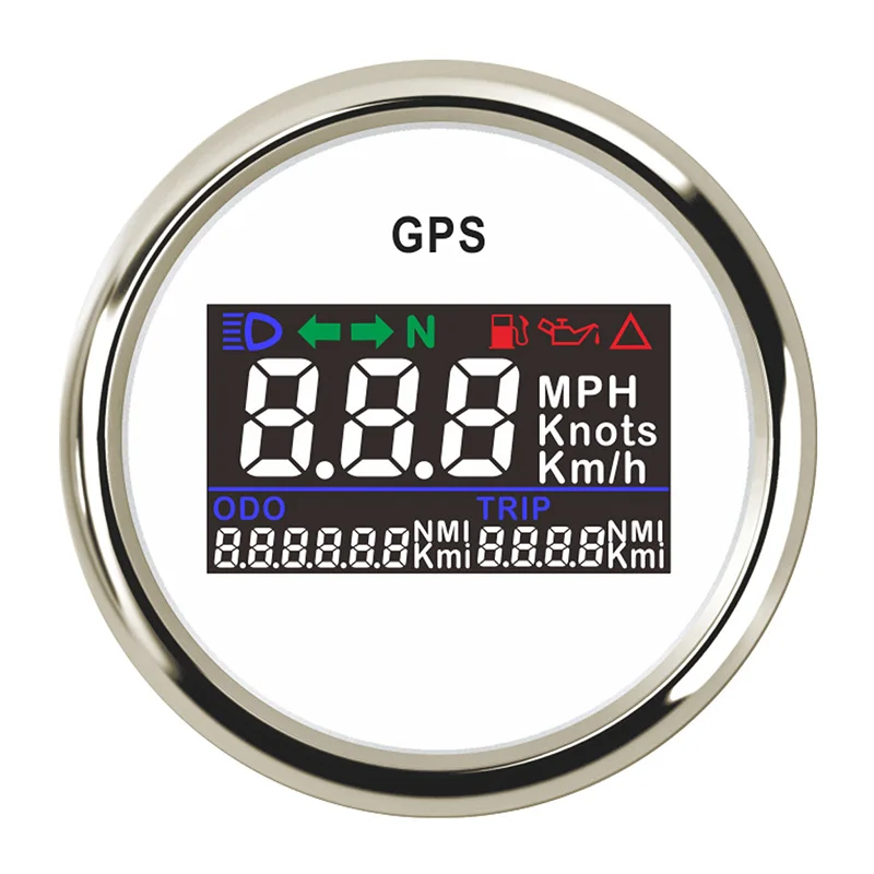 

2'' (52mm) Digital GPS Speedometer Odometer For Car Boat Motorcycle Trip Meter With red color Backlight 12V/24V