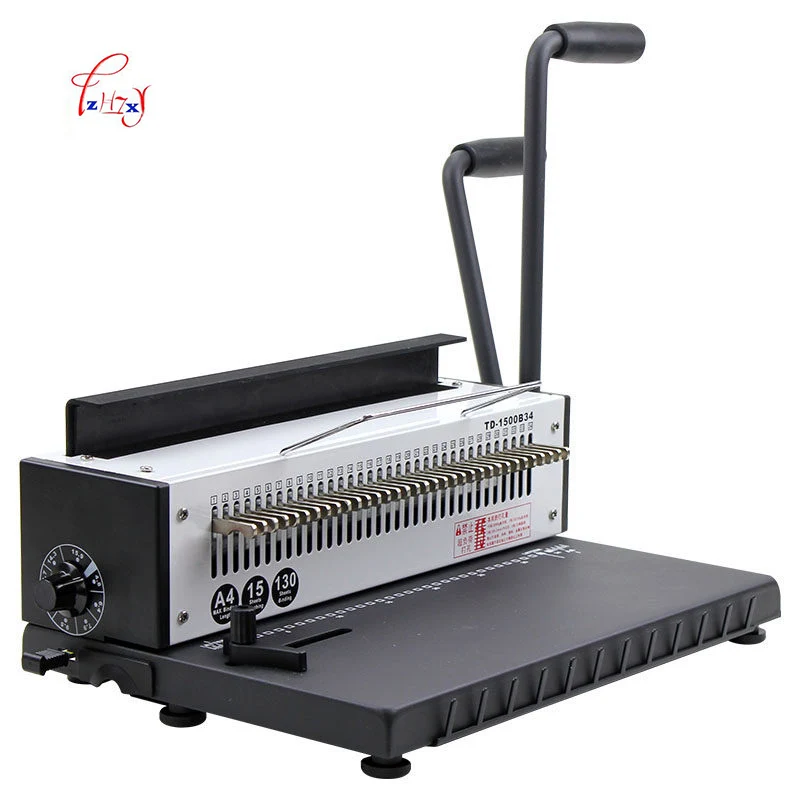 Techtongda Manual 34 Holes Punching Binding Machine All Steel Metal Spiral  Coil Binder Puncher 