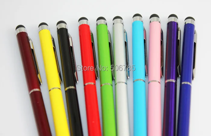 for-Iphone-5S-5C-Metal-2-in-1-capacitive-stylus-pen-touch-pen-ballpoint-pen-DHL (2)