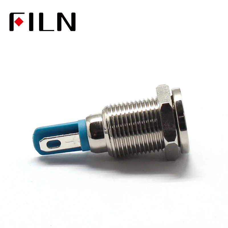 10mm LED Metal Indicator Light Waterproof IP67 Signal Lamp 3V 5V 6V 9V 12V 24V 110V 220V Red Yellow Blue Green White Pilot Seal (2)