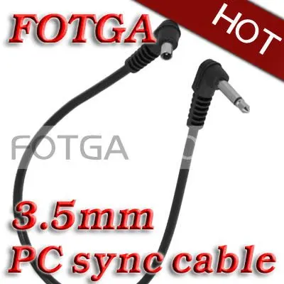 Оптовый Fotga 3 5 мм к гнезду ПК кабель шнур синхронизации для DLSR Flash Trigger ресивера|pc sync|flash cablecable flash |