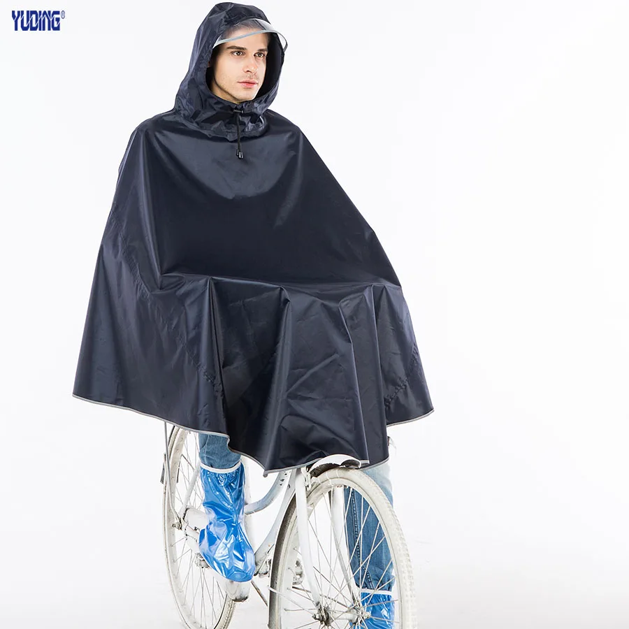 BlinQ Creations Mens Portable pioggia Poncho pioggia giacca impermeabile con cappuccio con coulisse e tasca 