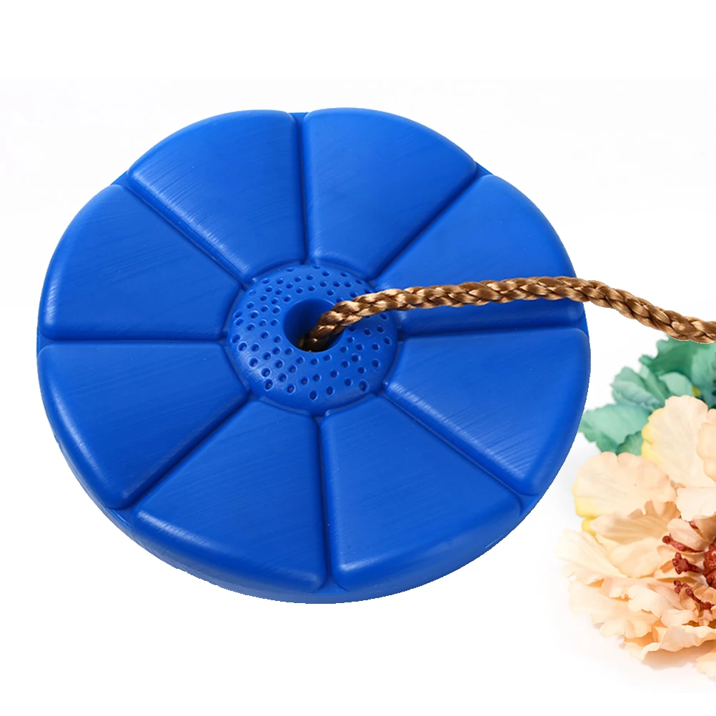 Восьмиугольная Пластик диск качелях Дети Открытый диск качели с веревкой детские качели дерево 60 кг Вес предел