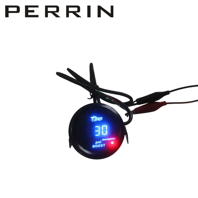 

52mm Digital Turbo Boost Gauge Meter with Sensor Unit -15~30 PSI Blue light And Red Warning Light
