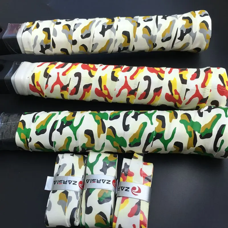 3 pcs ZARSIA لزجة يشعر تنس مضرب Overgrips التمويه نمط الريشة مضارب رقيقة نوع أكثر من قبضة