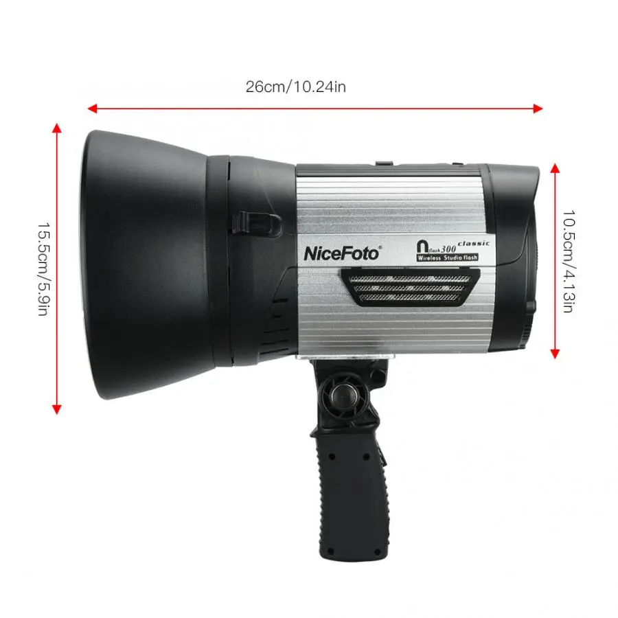 UK Plug Для NiceFoto nflash300 5500K 300W GN36 высокоскоростная 2,4G 1/8000S Беспроводная вспышка портативная speed lite - Цвет: UK Plug