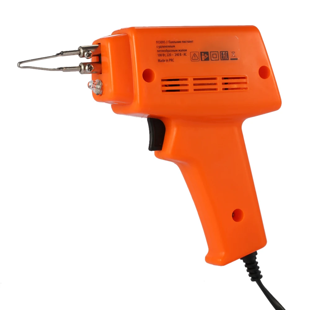 DIY 220-240 в 100 Вт Электрический паяльник набор для освещения паяльный пистолет набор сварочных инструментов быстрый нагрев с паяльным