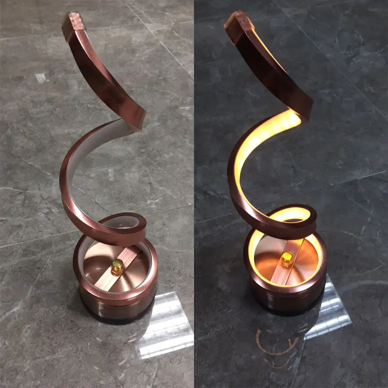 SUNLI дом Медная настольная лампа e shaped USB светодиодный ночник желтый белый