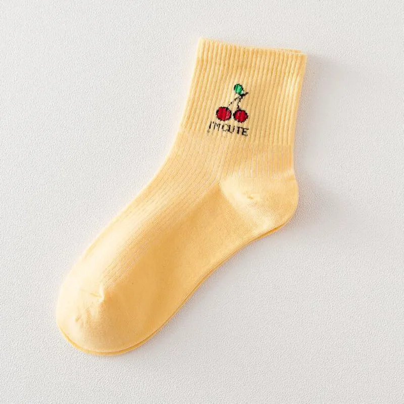 [COSPLACOOL] Смешные носки Харадзюку суши/ананас/гамбургер/Чили креативные носки женские Мультяшные счастливые милые носки Calcetines Mujer - Цвет: 10