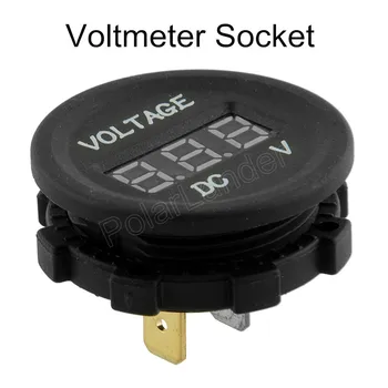 

Portable 12V Car Cigarette Lighter Socket Voltmeter / Thermometer for Car Truck Bus Boat hot sale