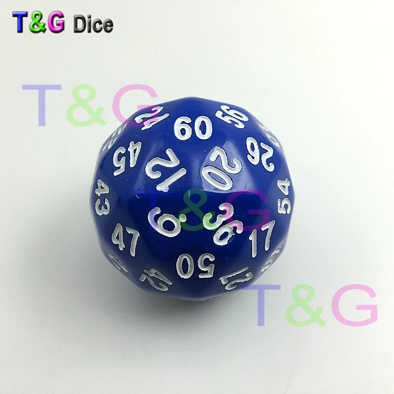 T& G dice высокое качество синий 60 сторонний D60 Rpg Dice D& d подземелье и драконы рro d& d dados