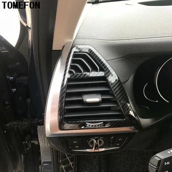 

TOMEFON ABS Car Dashboard Air Conditoning Outlet Frame Decoration Cover Trim Auto Interior Styling For BMW X3 G01 G08 2018
