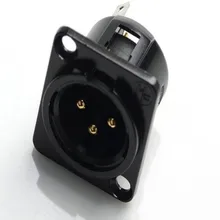 5 шт. Металл XLR 3-штекер Шасси Панель установлен разъем