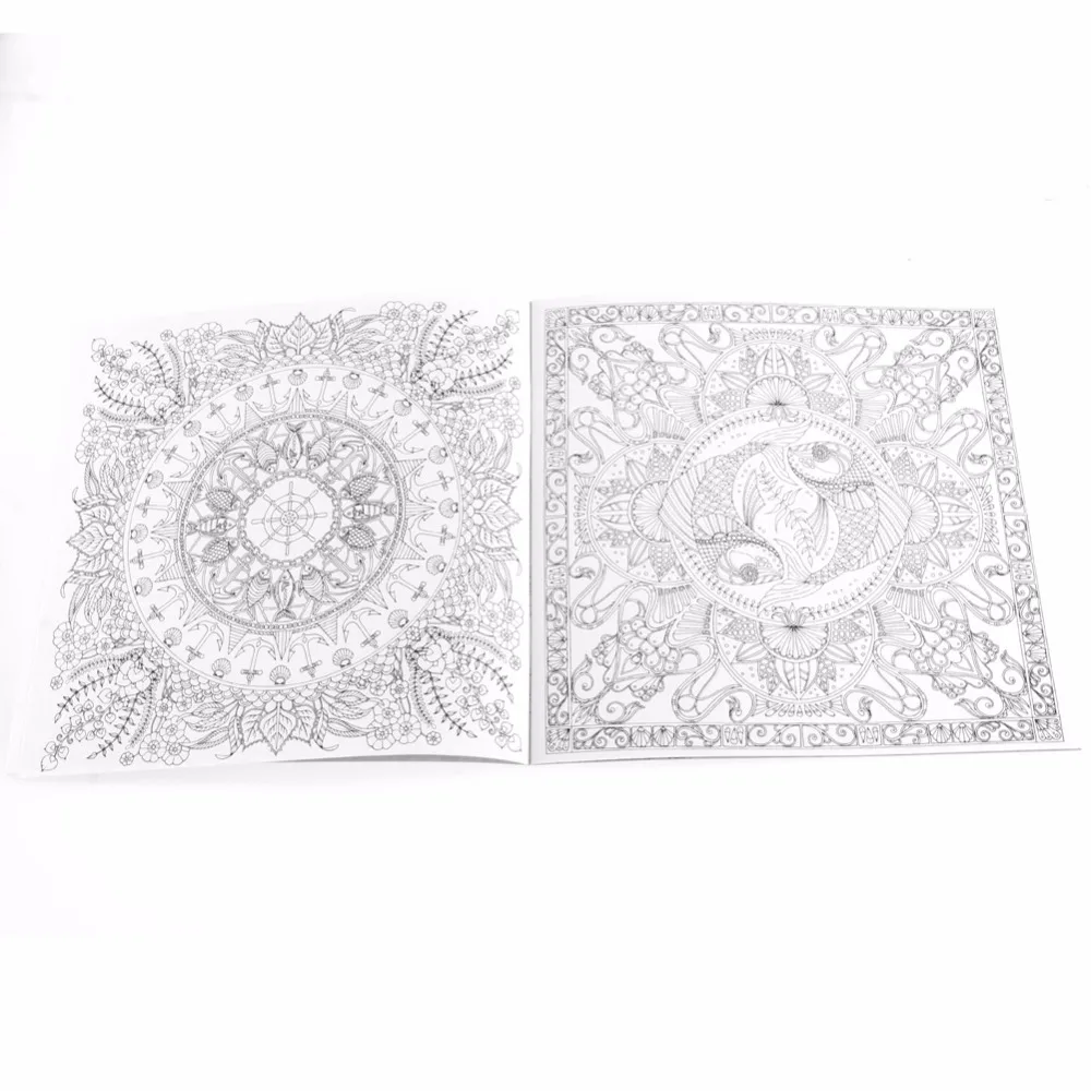 1PC 12 Page Craft Coloring Book Lost Ocean Drawing Graffiti Books Adult Painting Children Tool In Art Sets From Home Garden On