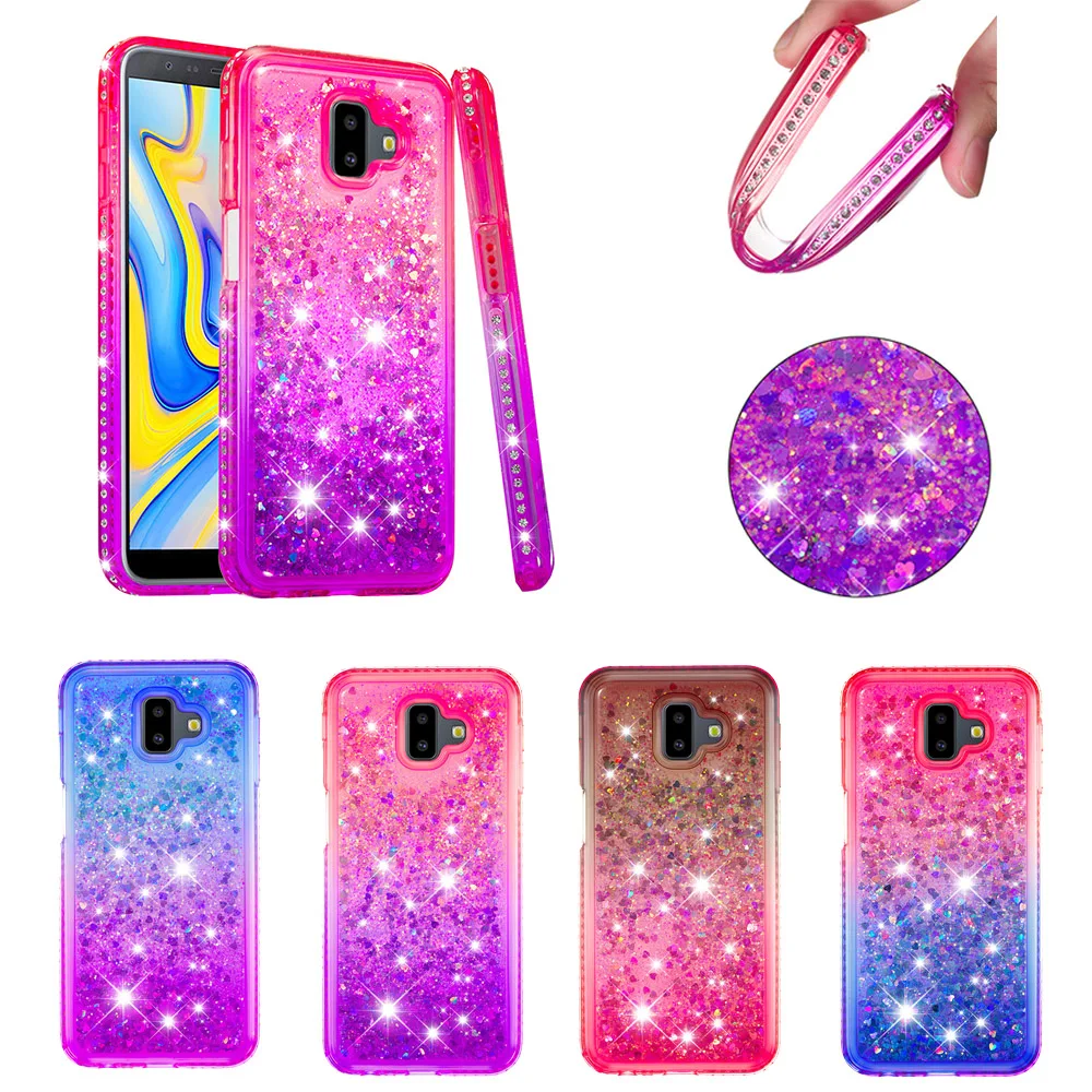 

HYAIZLZ J4 J6 EU 2018 Case for Galaxy J4 Plus J6 Premium Cover Quicksand Back Cover for Samsung Galaxy J4 J6 Plus 2018 Case