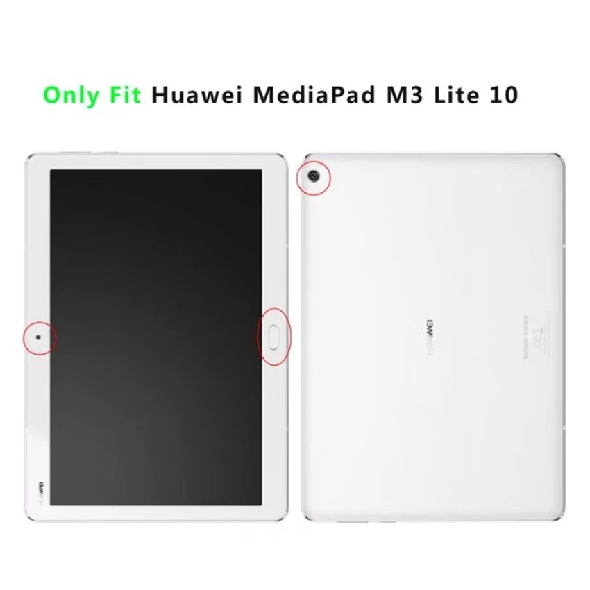 Чехол для huawei MediaPad M3 Lite 10 10,1 BAH-W09 BAH-AL00, чехлы из искусственной кожи для huawei M3 Lite 10, чехол s