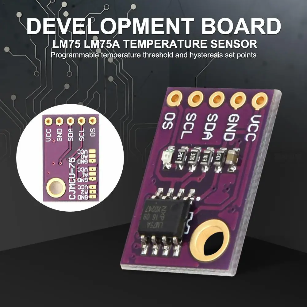 LM75 LM75A датчик температуры высокоскоростной интерфейс 2c Высокоточный модуль макетной платы