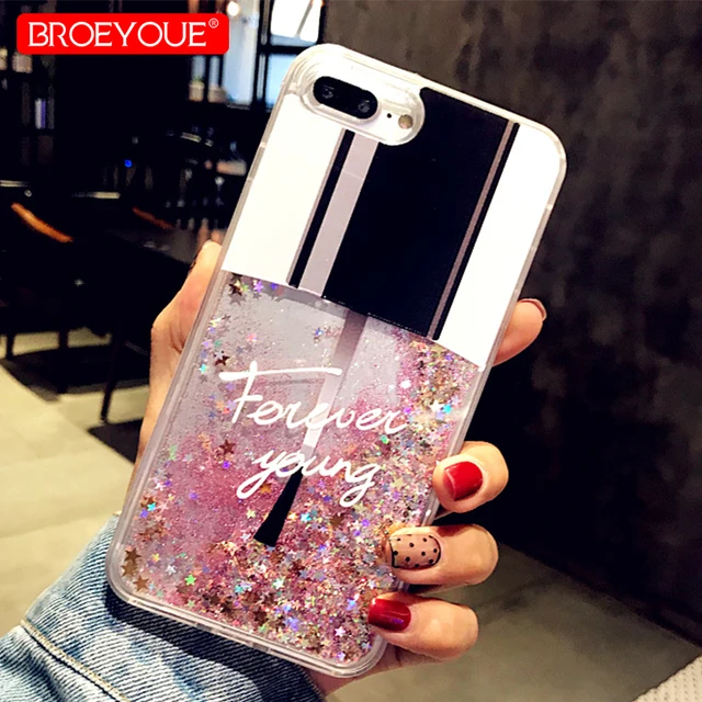 Best Offers Liquid Glitter Case For iPhone SE 5 5S 7 8 6 6s Plus Cases For iPhone X 8 7 Plus Case Cat Perfume Bottle Quicksand Dynamic Cover