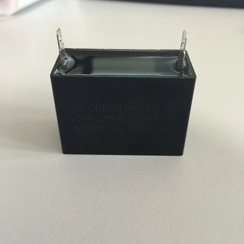 

50/60Hz Polypropylene Film Motor Start Electric Fan Capacitor 500V AC 5 uF