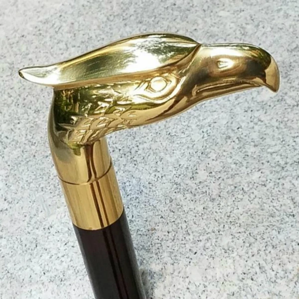 

Outside single copper cane eagle head gentleman walking crafts old gentleman imported wooden crutch stick props