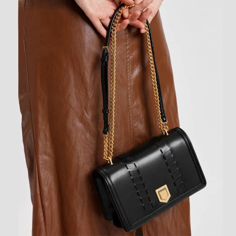 

2018 new single shoulder diagonal package chain small square bag