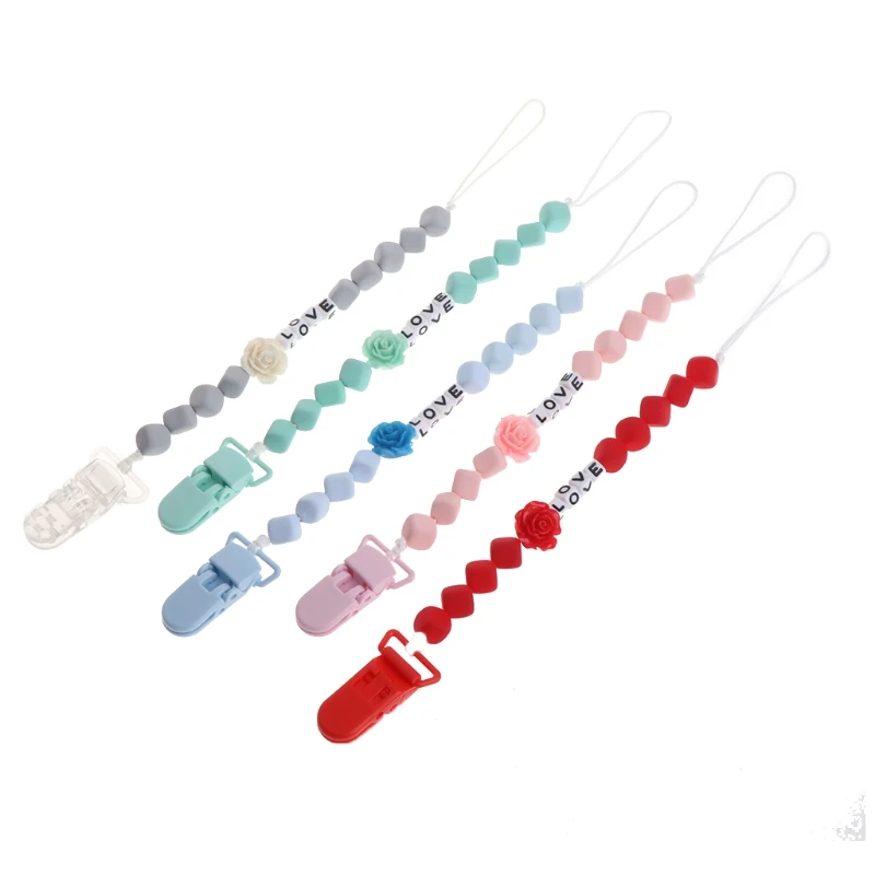 

Baby Pacifier Chain Baby Pacifier Clips Flower Dummy Clip Nipple Holder For Infant Pacifier Clip Attache Feeding Kit