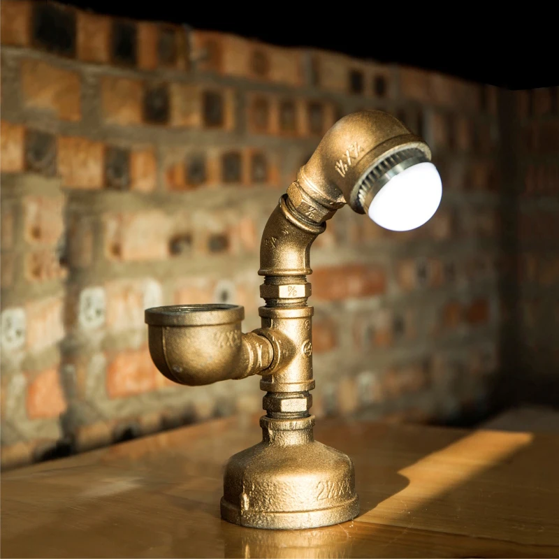 SGROW Retro Light Table Lamp Loft Iron Pipe Lamp Decorative Desk Lamp for Coffee Bar Bedroom Beside Light Vintage Lamp Lamparas SGROW Retro Light Table Lamp Loft Iron Pipe Lamp Decorative Desk Lamp for Coffee Bar Bedroom Beside Light Vintage Lamp Lamparas