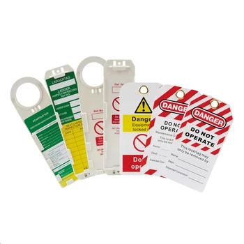

Lockey 12pcs Safety Lockout Tag PVC Tagout Padlock Label Warning tag
