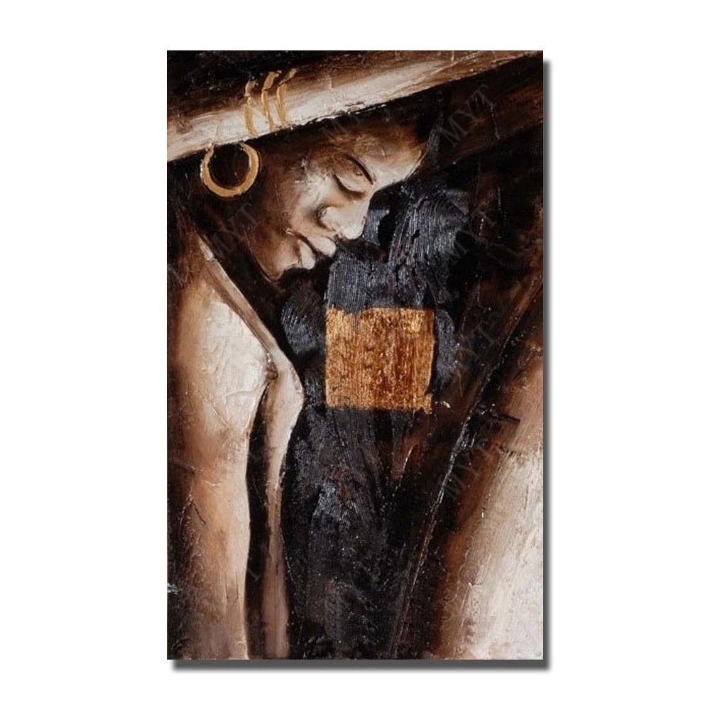 

African girl nude body abstract canvas art home decors hand painted gallery oil painting importer