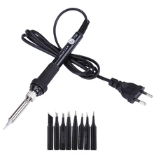Portátil 110 v/220 v 60 w Ajustável Ferro de Solda Temperatura do Ferro de Solda Gun Ferramentas de Soldagem Com 8 Soldeerbout pcs Solda Dicas