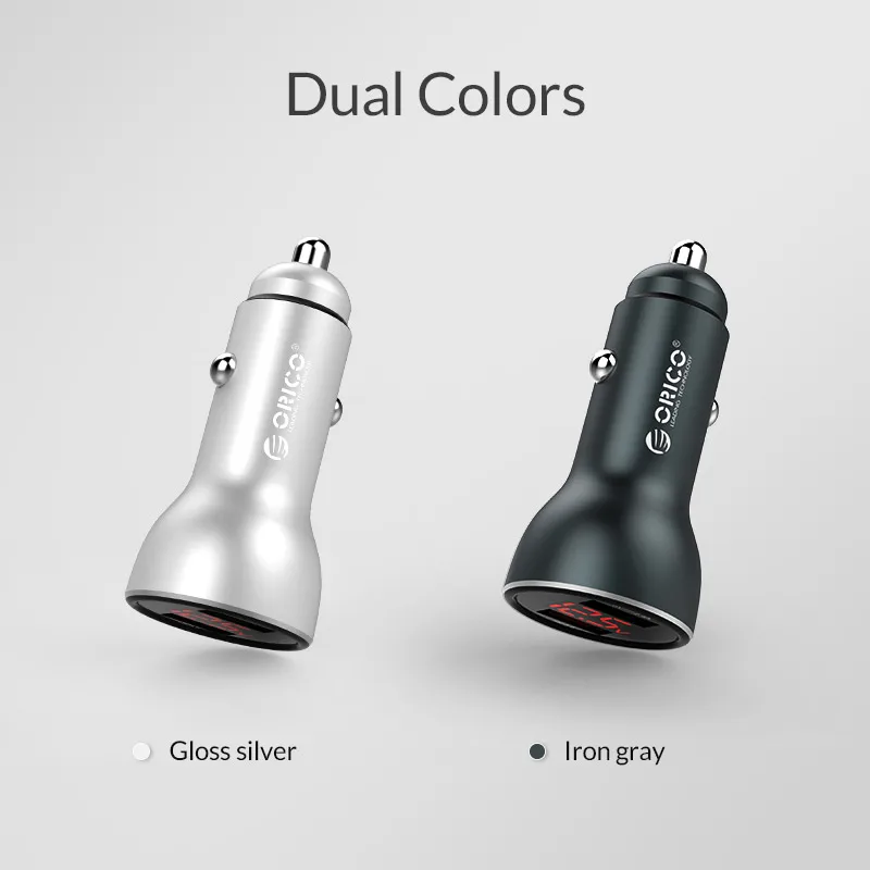 ORICO Dual USB QC 3 0 или 5 В 2.4A 12 Вт 2 порта Быстрая зарядка умное автомобильное зарядное