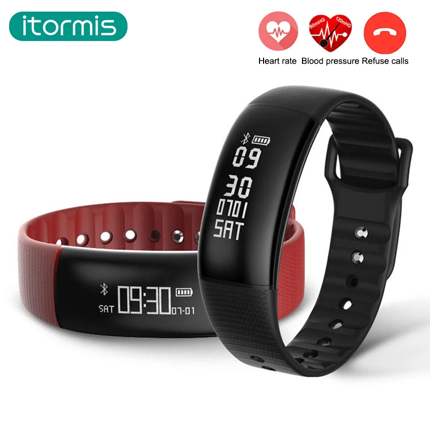

itormis Smart Wristband Fitness Bracelet SmartBand Fitness tracker Pedometer Touch screen Heart rate Android IOS PK mi band 2