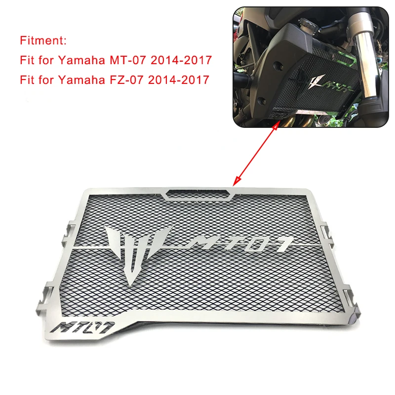 Free Shipping Motorcycle Accessories Radiator Grille Guard Cover Protector for Yamaha MT-07  FZ-07 FZ07 MT07 2014 2015 2016 2017 (9)